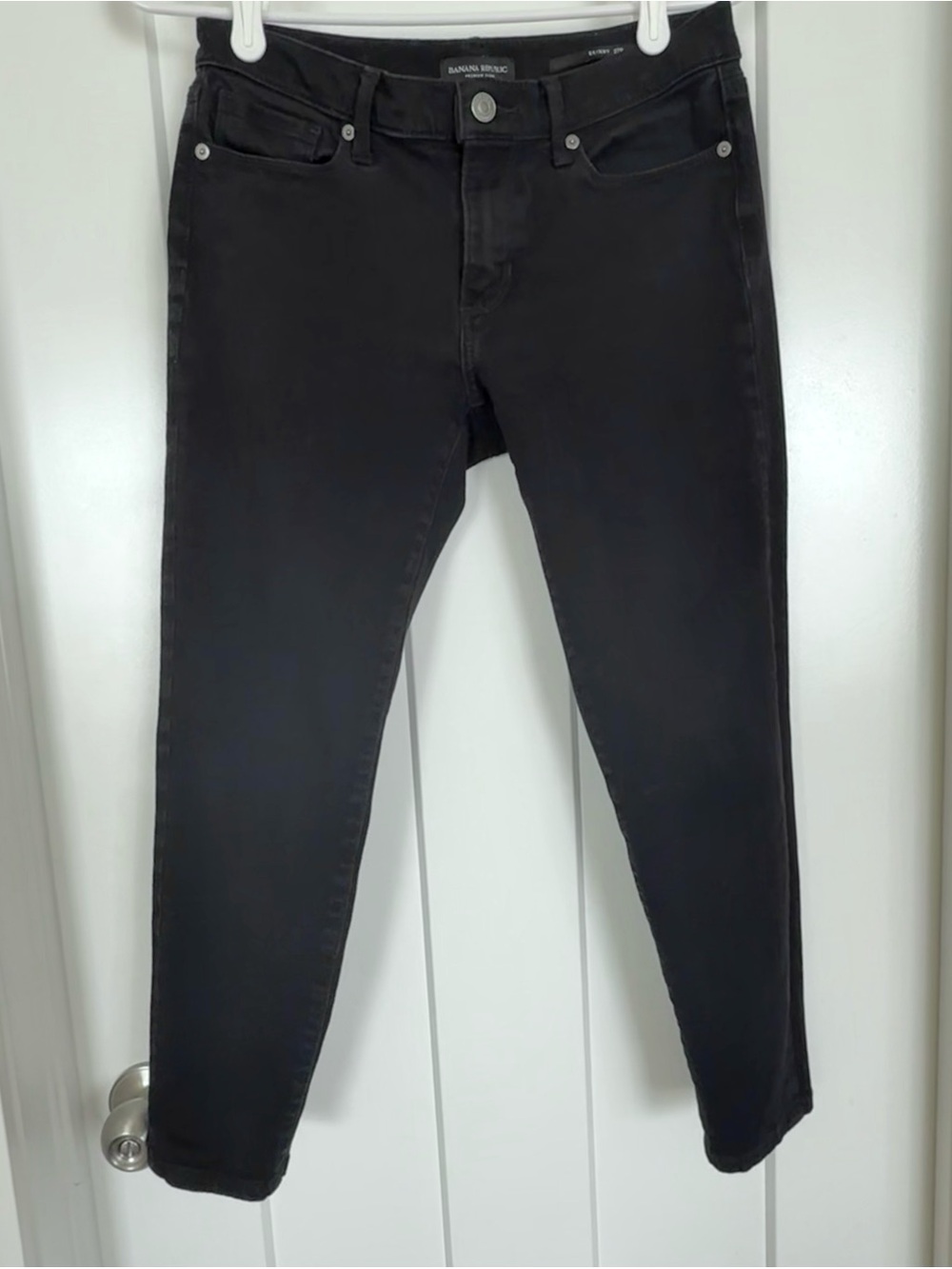 Banana Republic Premium Denim Black Skinny Jeans 27P Petite